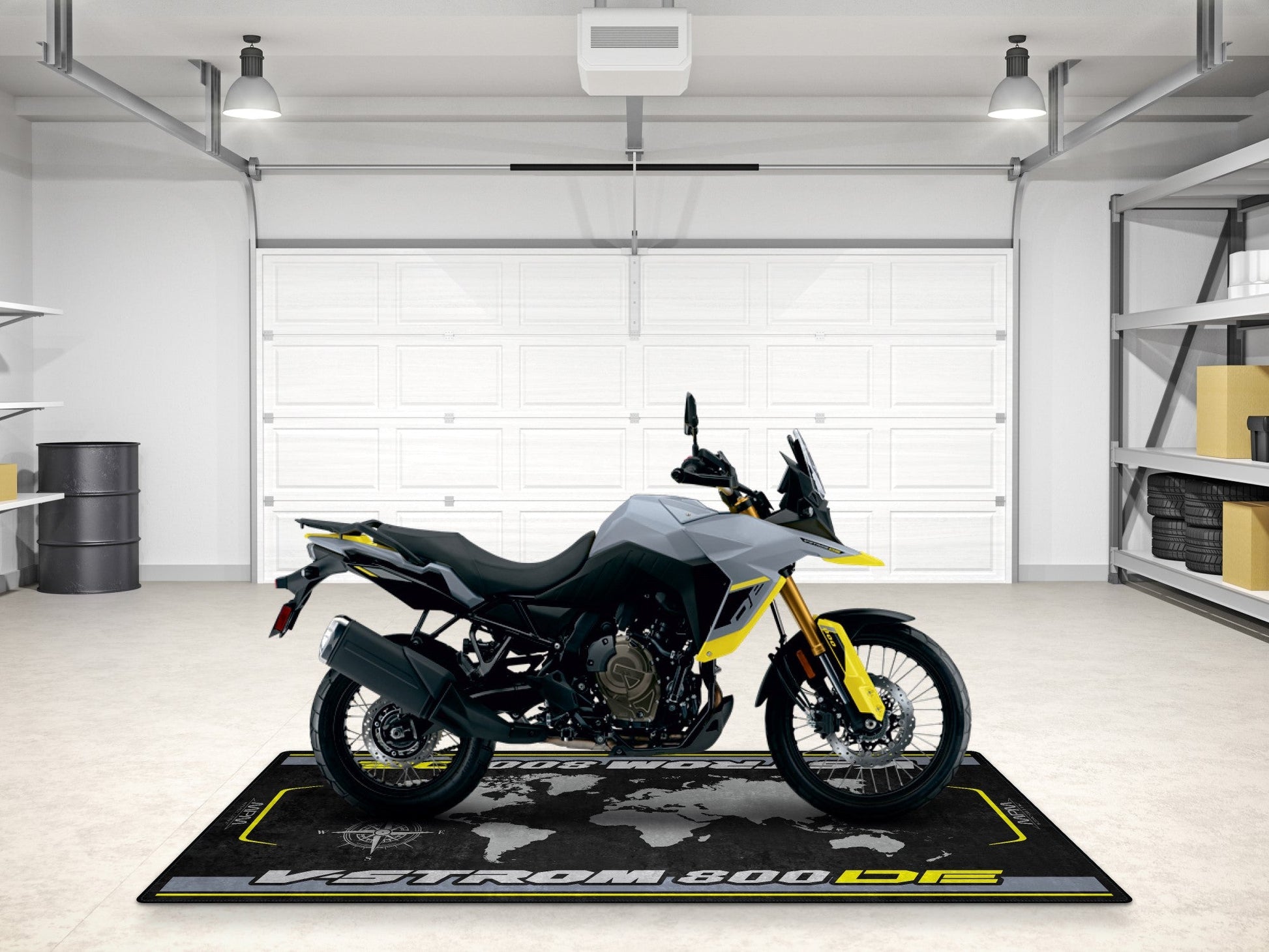 Designed Pit Mat for Suzuki V-STROM 800DE Motorcycle - MM7373 - Howling Moto