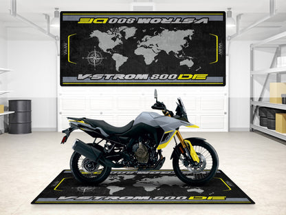 Designed Pit Mat for Suzuki V-STROM 800DE Motorcycle - MM7373 - Howling Moto