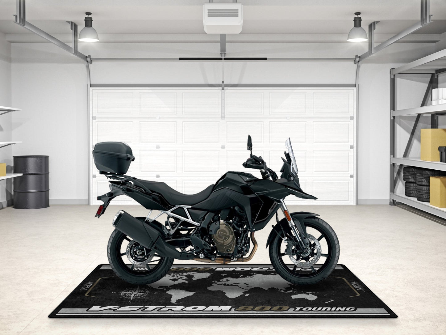 Designed Pit Mat for Suzuki V-STROM 800 Touring Motorcycle - MM7374 - Howling Moto