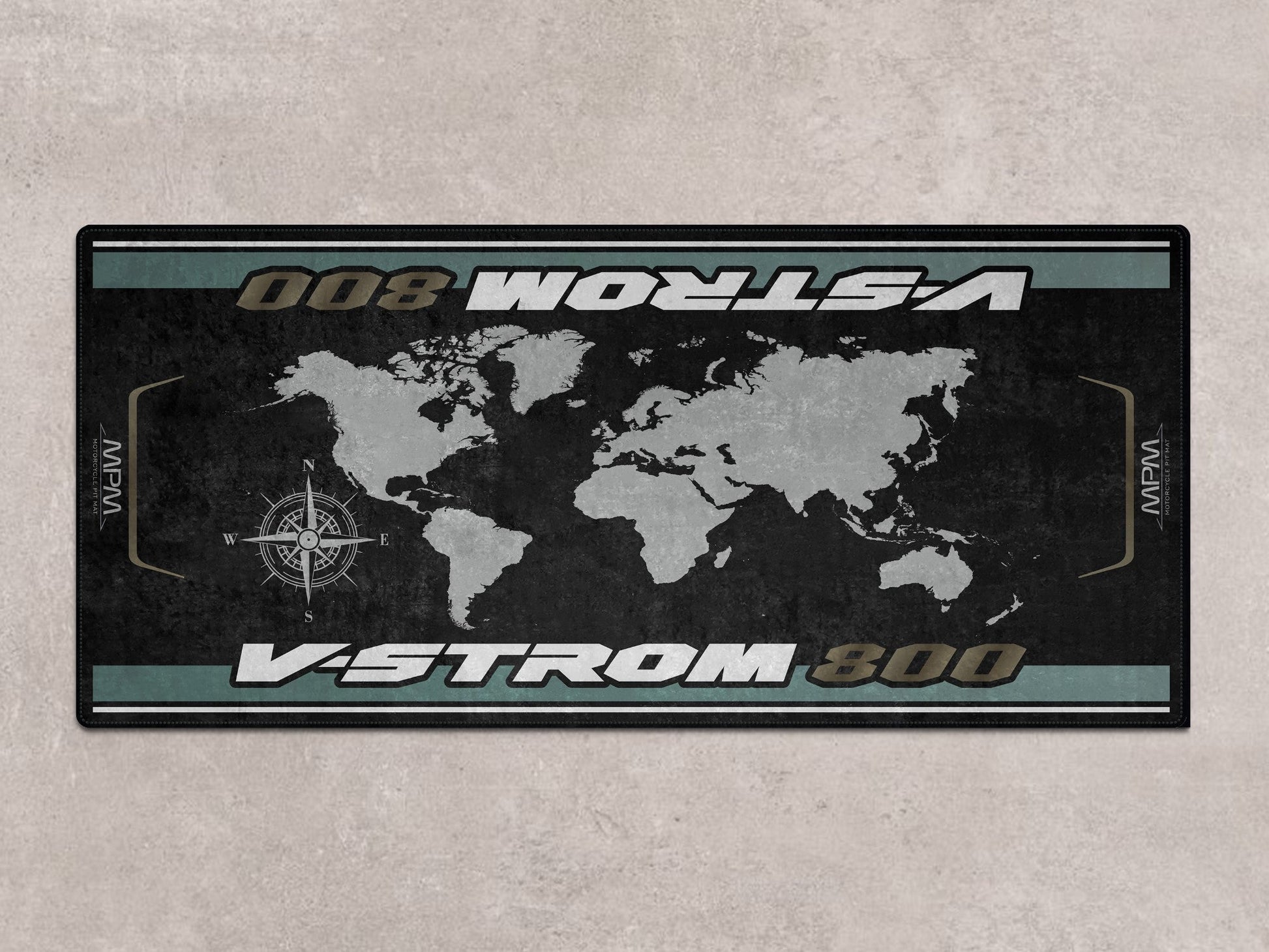 Designed Pit Mat for Suzuki V-STROM 800 Motorcycle - MM7375 - Howling Moto
