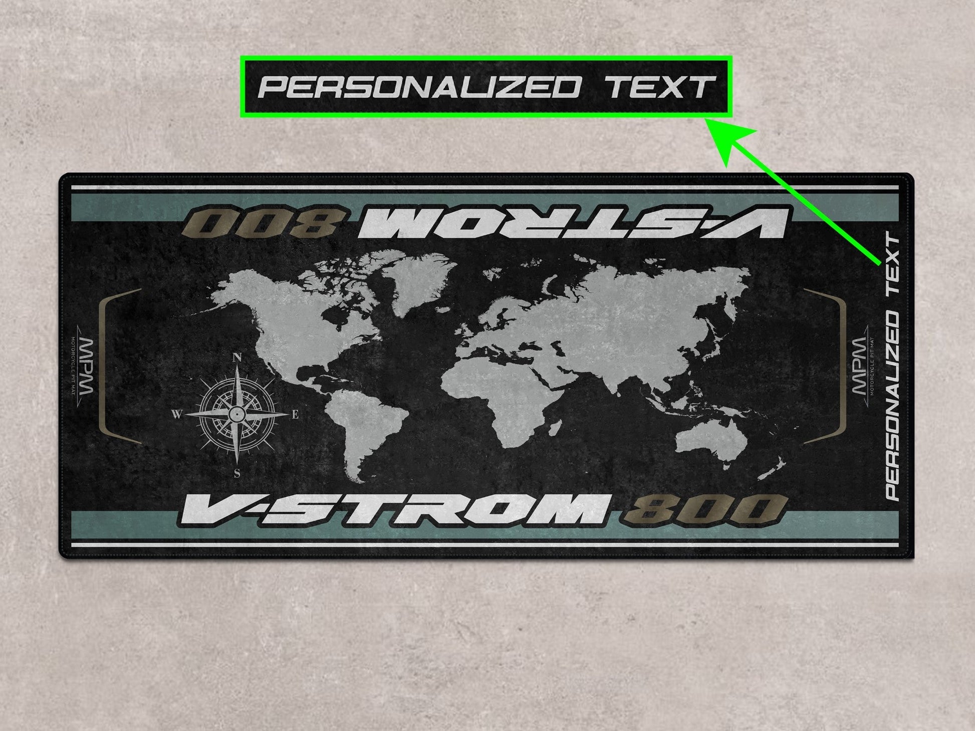 Designed Pit Mat for Suzuki V-STROM 800 Motorcycle - MM7375 - Howling Moto