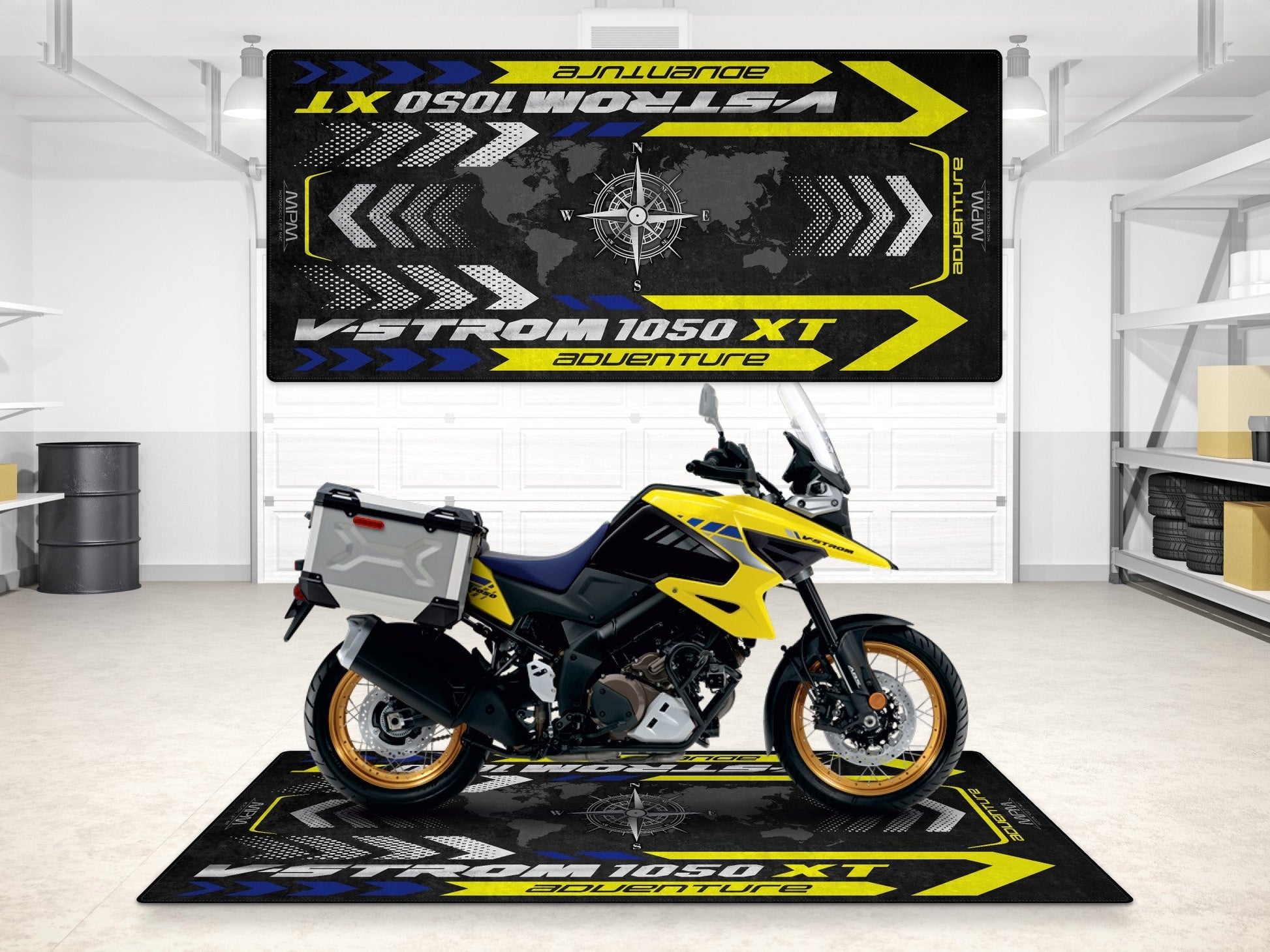 MPM Motorcycle Mat for Suzuki V-STROM 1050XT Adventure - MM7376 - Howling Moto