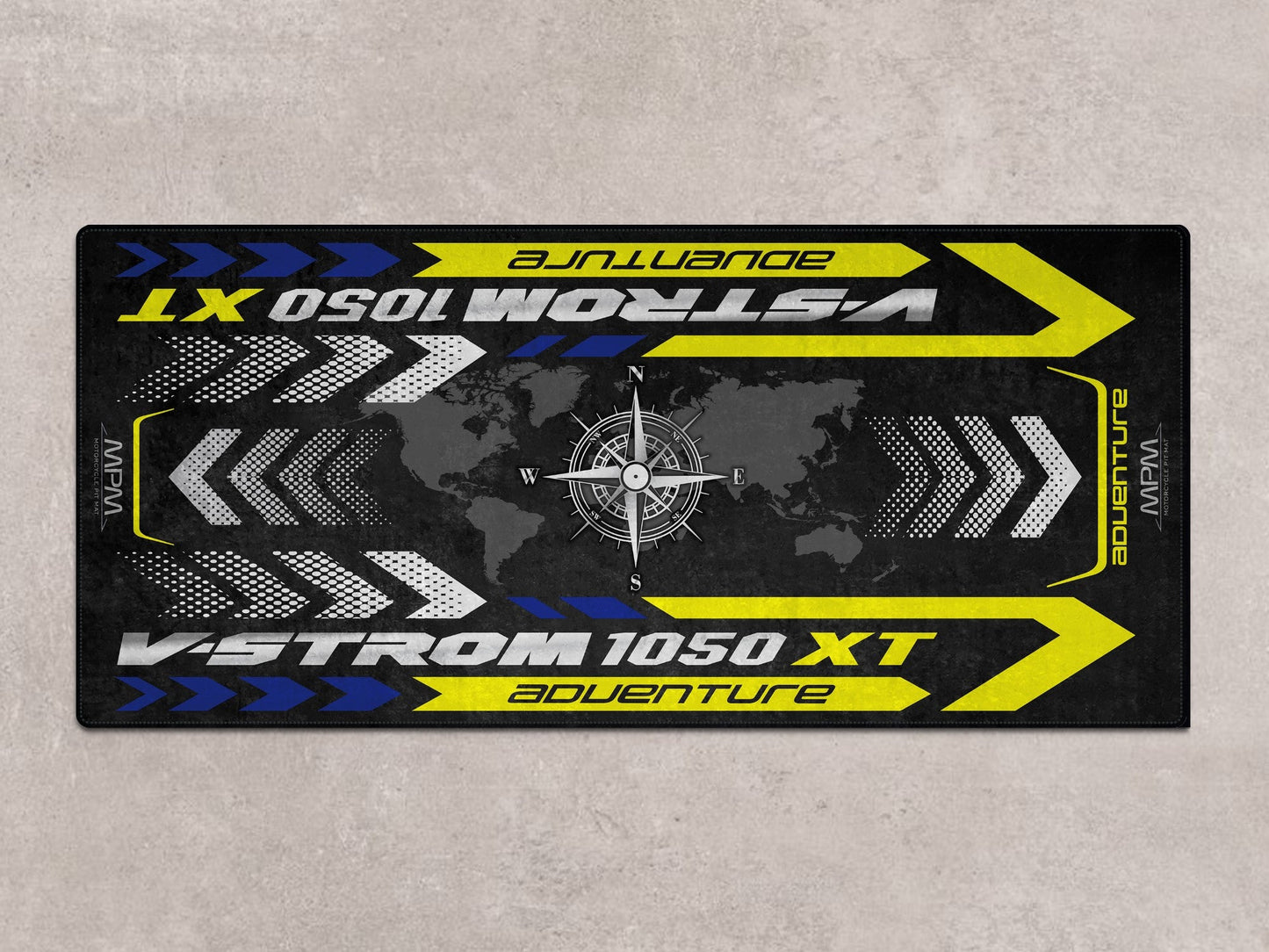 Designed Pit Mat for Suzuki V-STROM 1050XT Adventure Motorcycle - MM7376 - Howling Moto