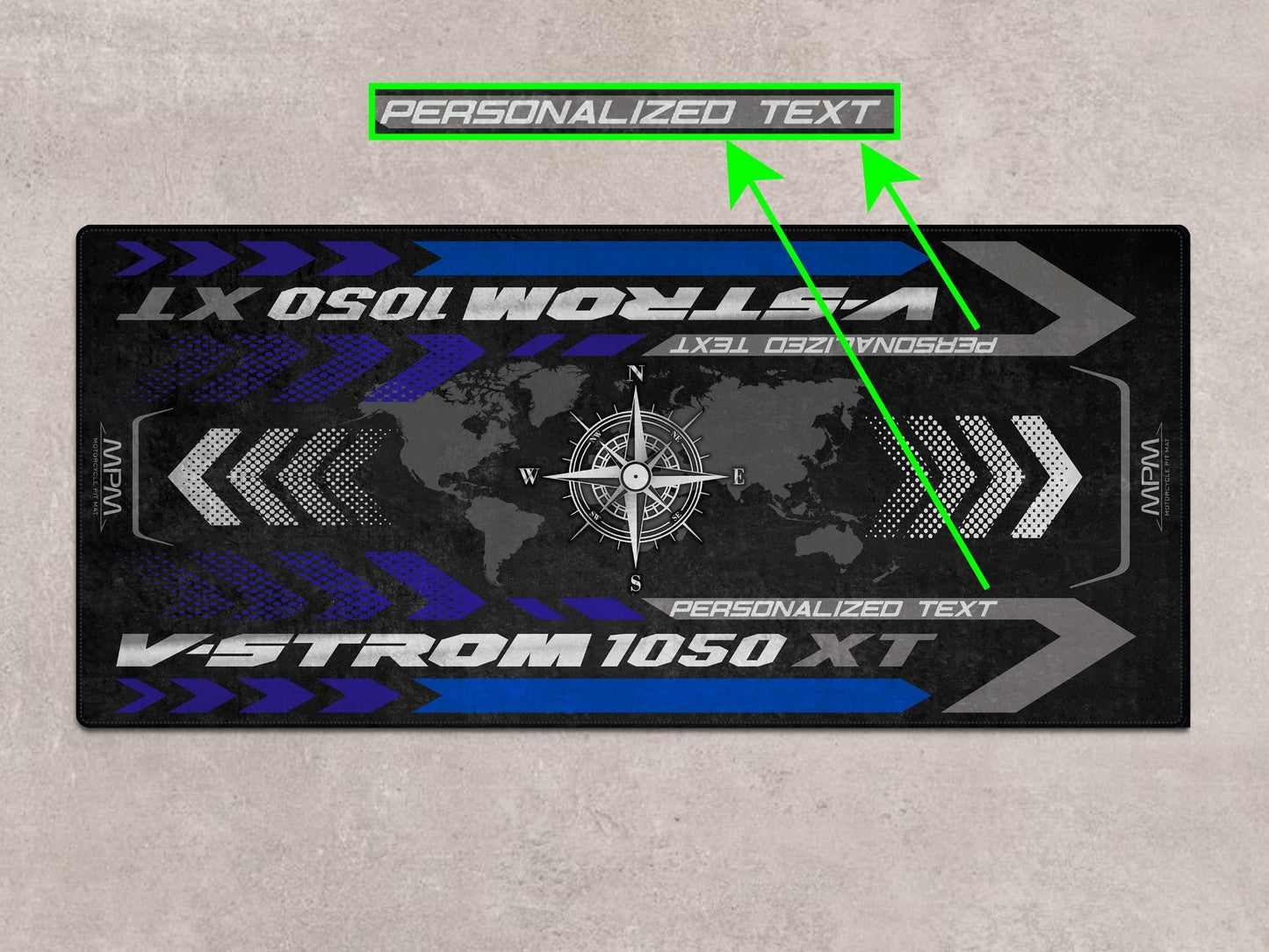 Designed Pit Mat for Suzuki V-STROM 1050XT Motorcycle - MM7377 - Howling Moto
