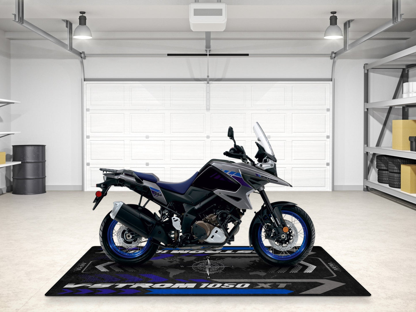 Designed Pit Mat for Suzuki V-STROM 1050XT Motorcycle - MM7377 - Howling Moto
