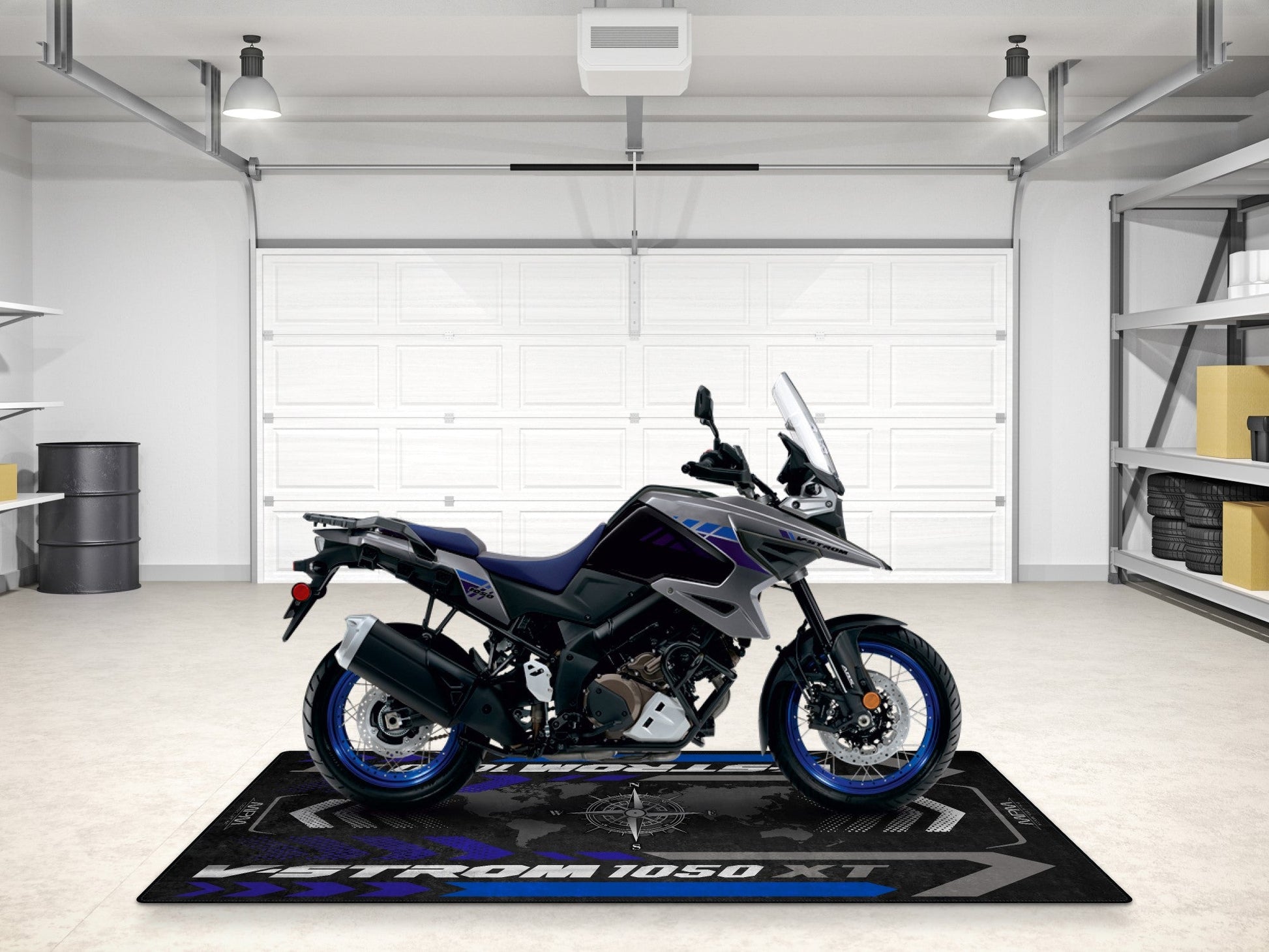 Designed Pit Mat for Suzuki V-STROM 1050XT Motorcycle - MM7377 - Howling Moto
