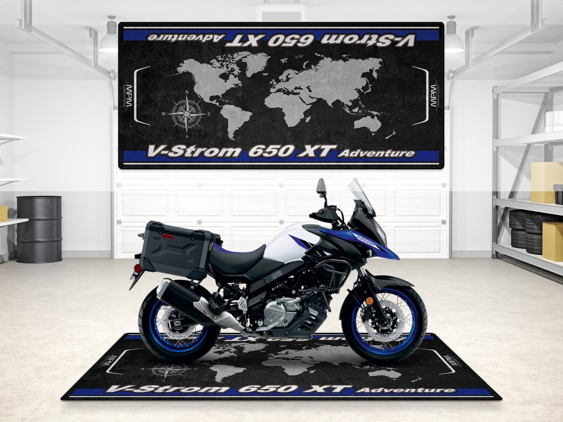 MPM Motorcycle Mat for Suzuki V-STROM 650XT Adventure - MM7378 - Howling Moto
