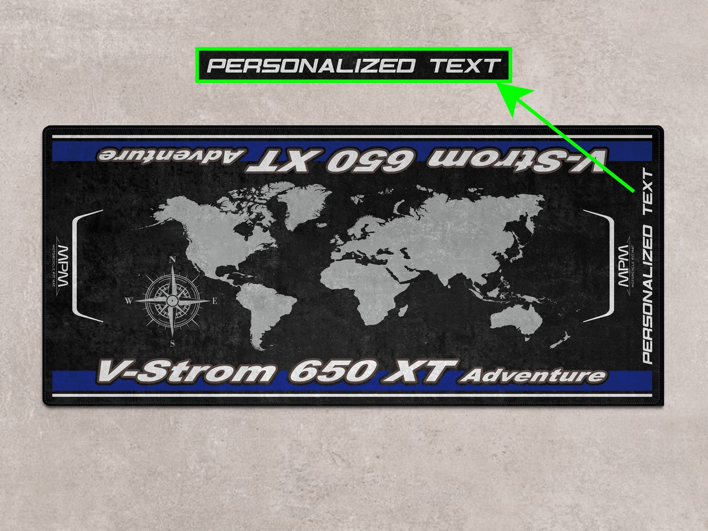 Designed Pit Mat for Suzuki V-STROM 650XT Adventure Motorcycle - MM7378 - Howling Moto