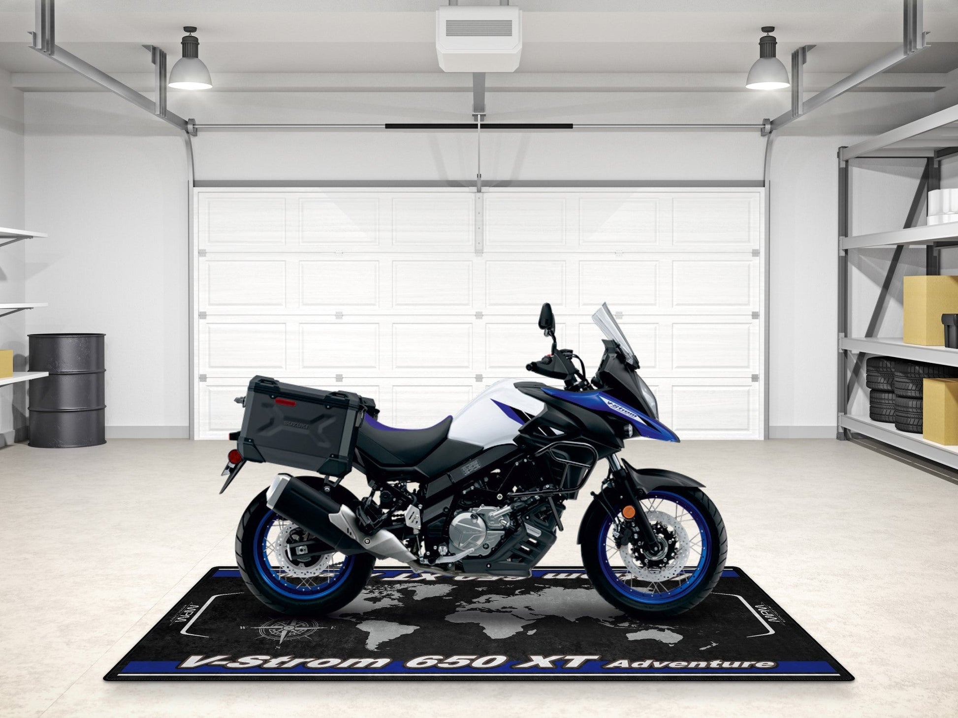 Designed Pit Mat for Suzuki V-STROM 650XT Adventure Motorcycle - MM7378 - Howling Moto