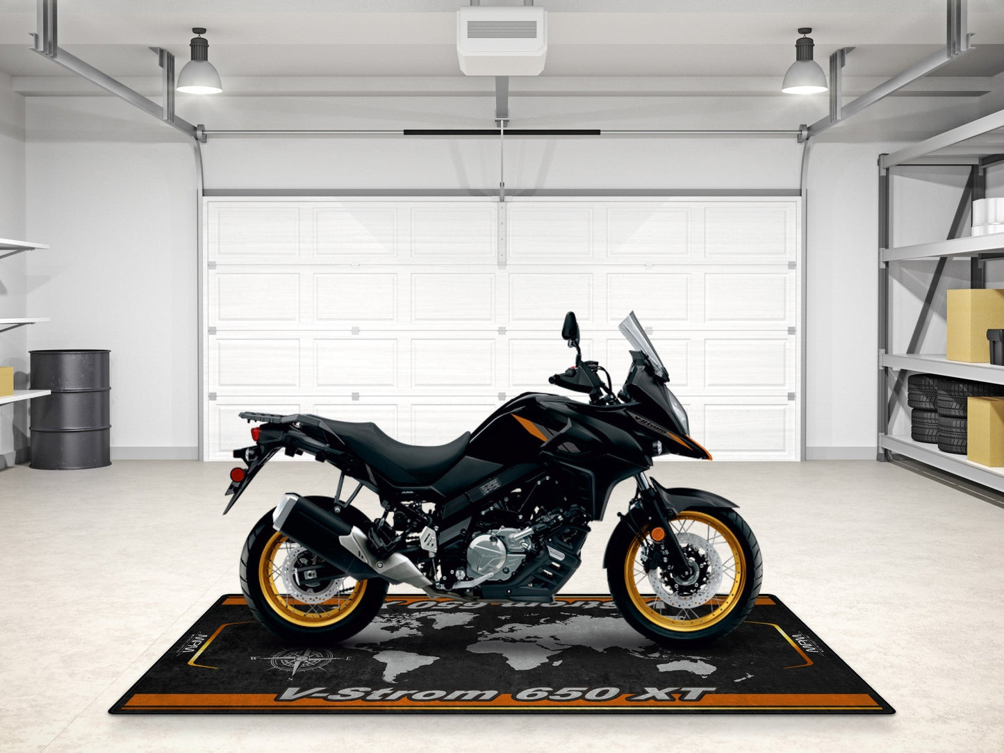Designed Pit Mat for Suzuki V-STROM 650XT Motorcycle - MM7379 - Howling Moto