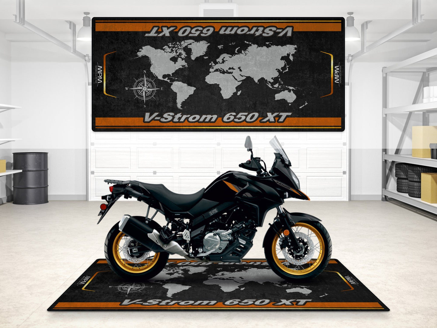 MPM Motorcycle Mat for Suzuki V-STROM 650XT - MM7379 - Howling Moto