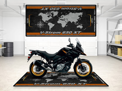 Designed Pit Mat for Suzuki V-STROM 650XT Motorcycle - MM7379 - Howling Moto