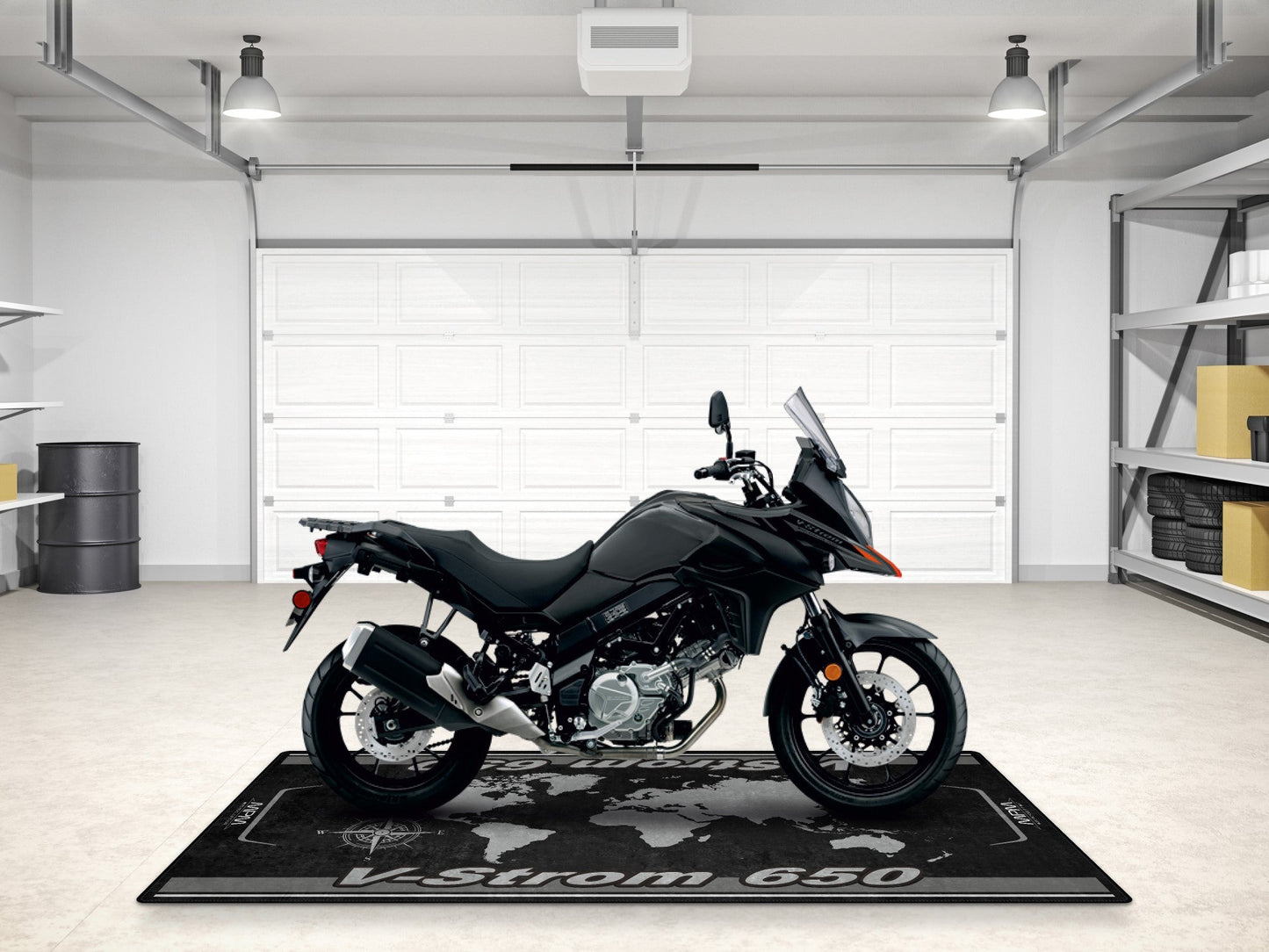 Designed Pit Mat for Suzuki V-STROM 650 Motorcycle - MM7380 - Howling Moto