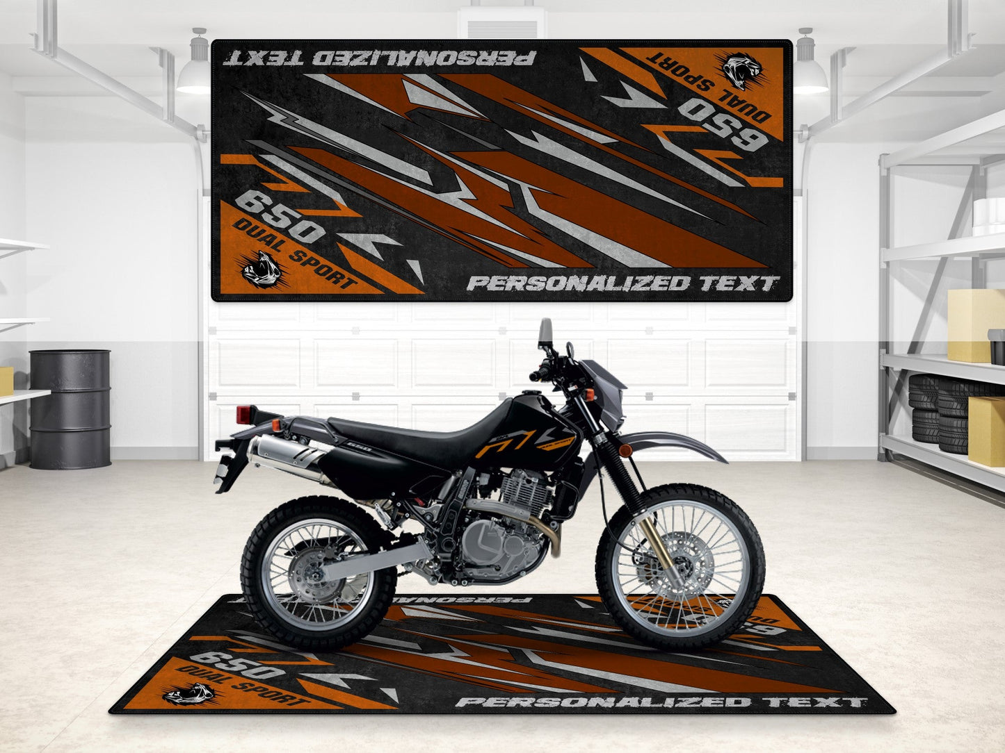 Designed Pit Mat for Suzuki DR650S Motorcycle - MM7381 - Howling Moto