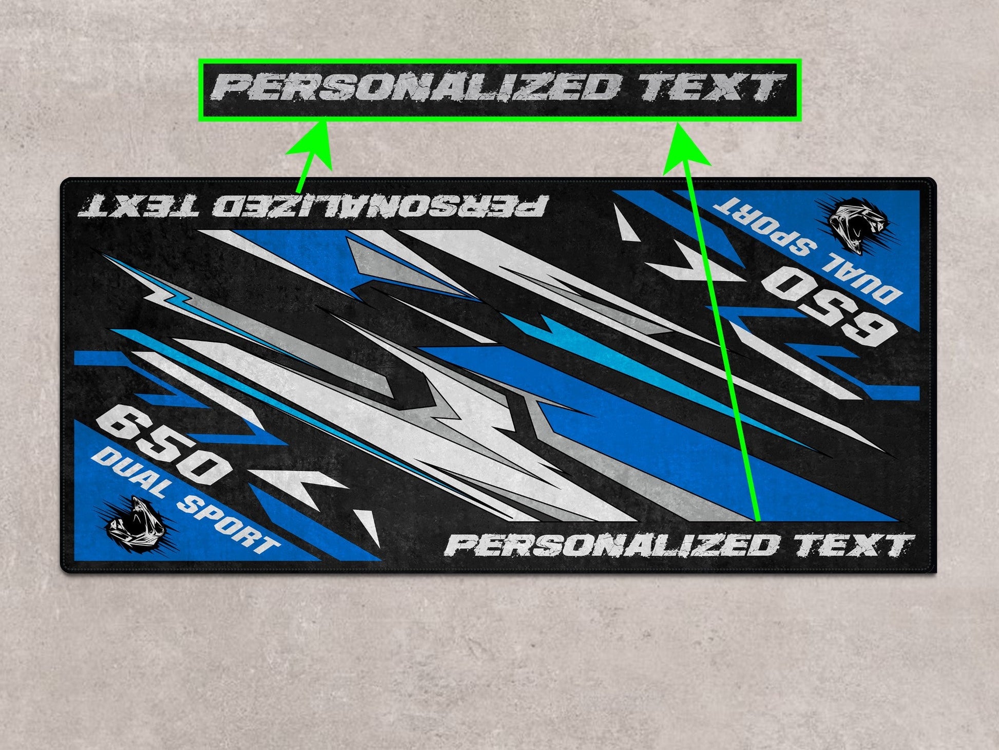Designed Pit Mat for Suzuki DR650S Motorcycle - MM7381 - Howling Moto
