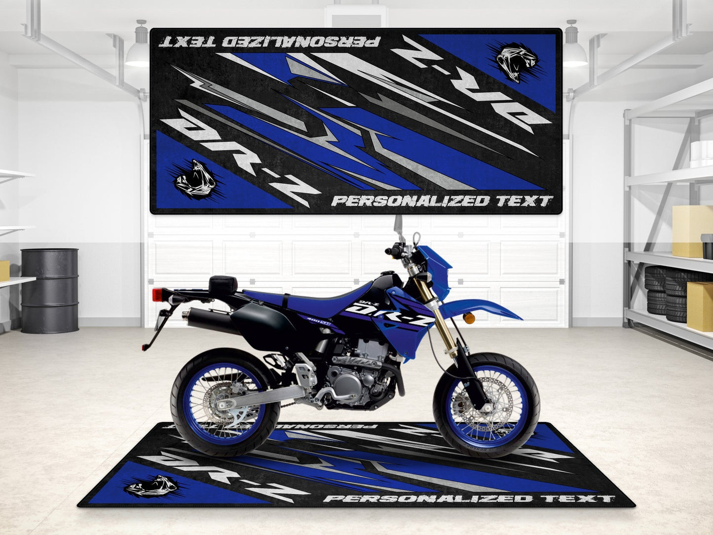 Designed Pit Mat for Suzuki DR-Z Motorcycle - MM7382 - Howling Moto