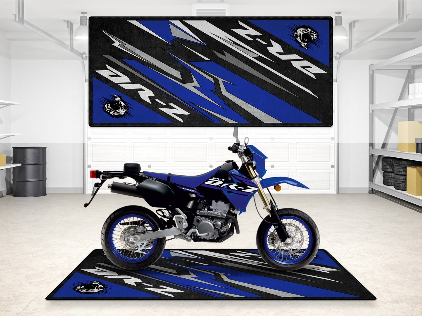 Designed Pit Mat for Suzuki DR-Z Motorcycle - MM7382 - Howling Moto