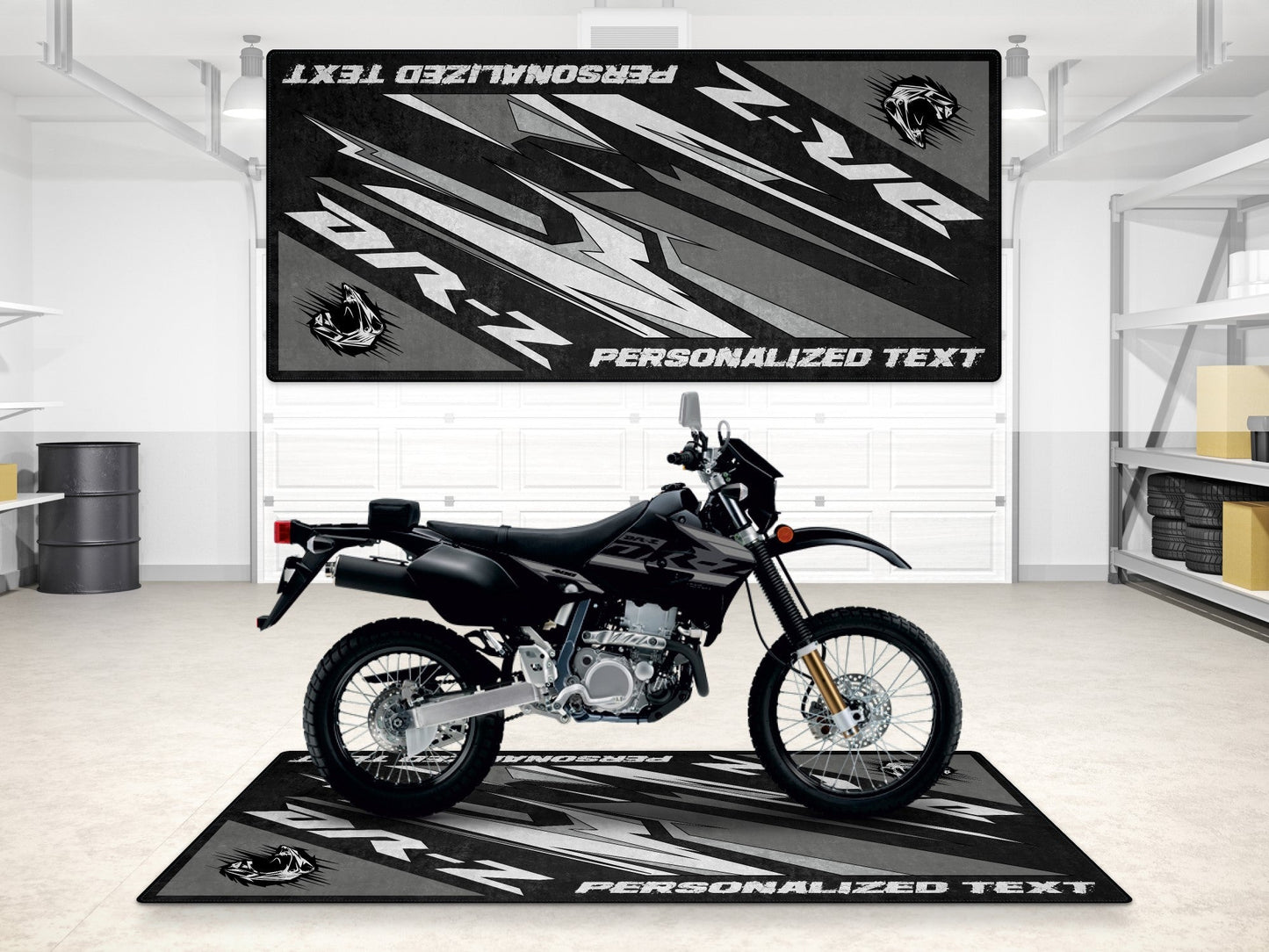 Designed Pit Mat for Suzuki DR-Z Motorcycle - MM7382 - Howling Moto
