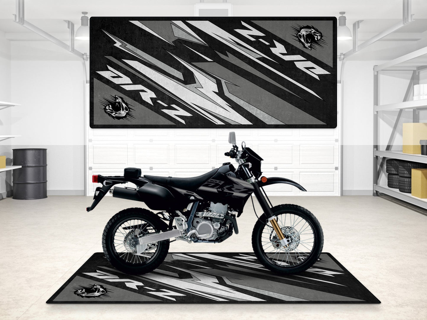 Designed Pit Mat for Suzuki DR-Z Motorcycle - MM7382 - Howling Moto