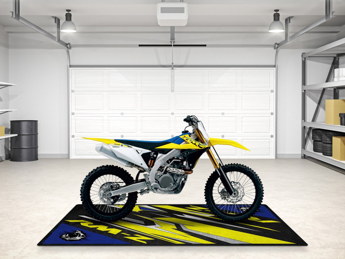Designed Pit Mat for Suzuki RM-Z Motorcycle - MM7383 - Howling Moto