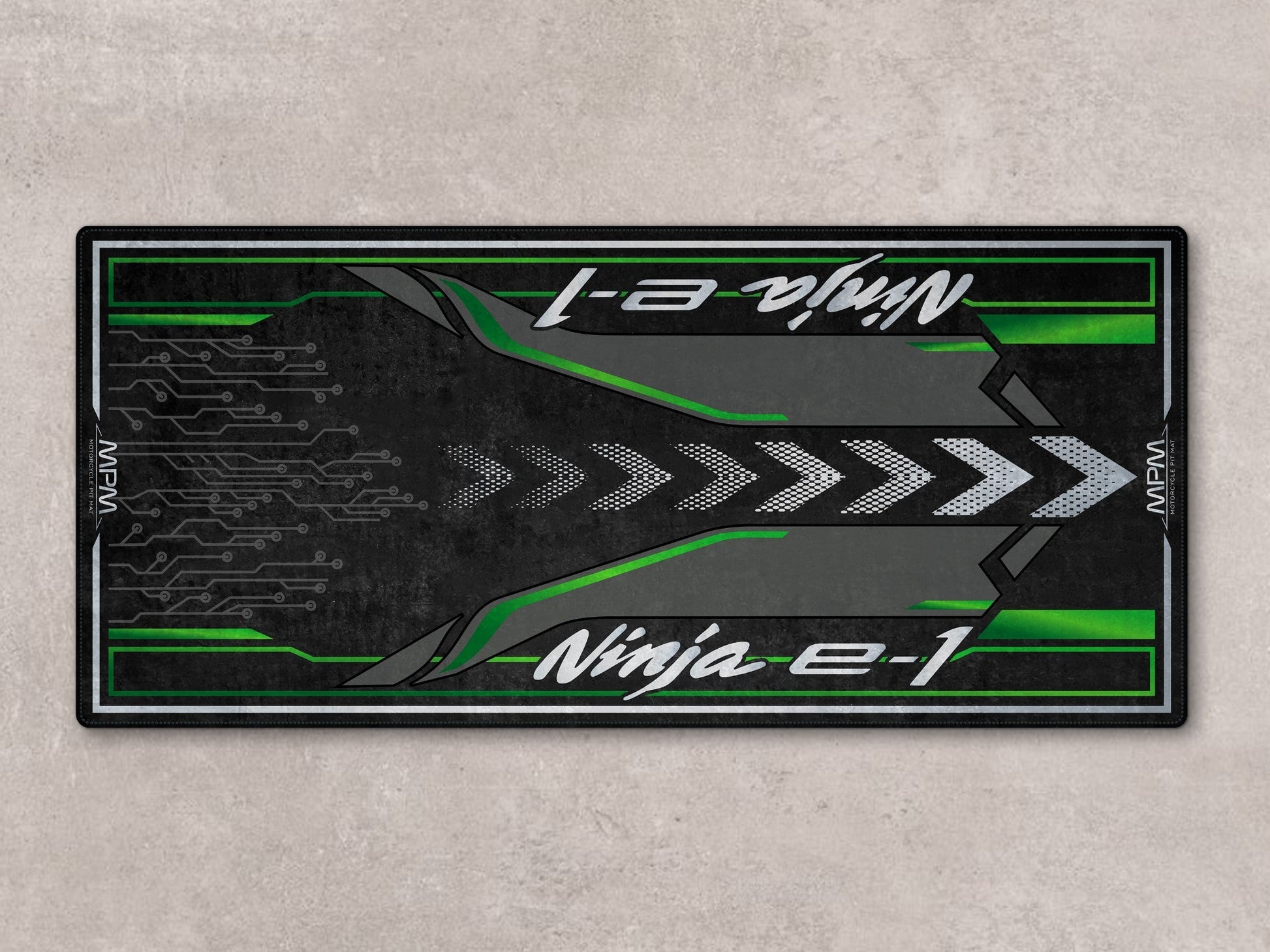 Designed Pit Mat for Kawasaki Ninja e-1 Motorcycle - MM7385 - Howling Moto