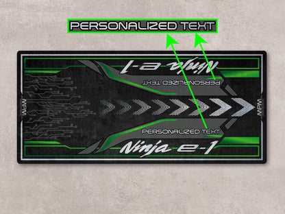 Designed Pit Mat for Kawasaki Ninja e-1 Motorcycle - MM7385 - Howling Moto