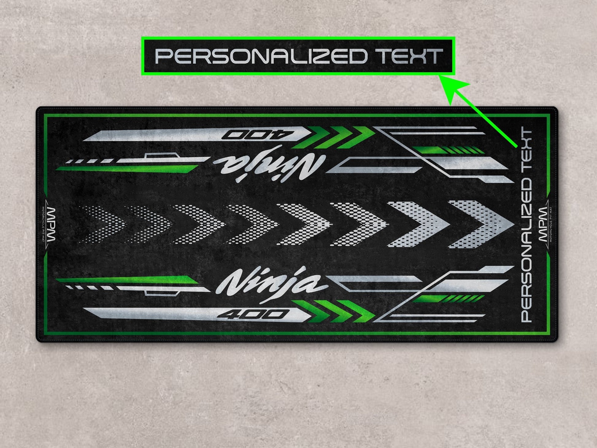 Designed Pit Mat for Kawasaki Ninja 400 Motorcycle - MM7386 - Howling Moto