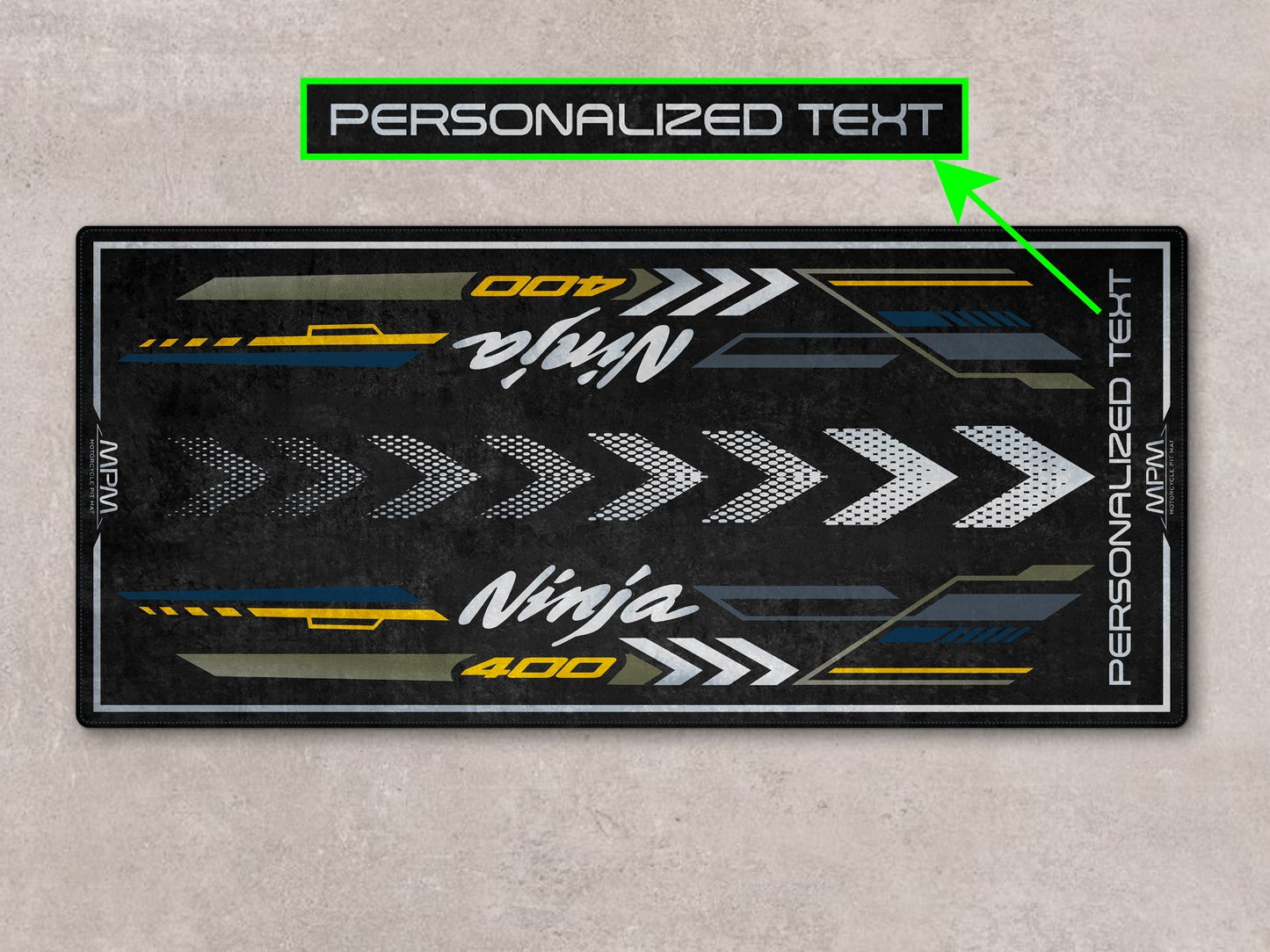 Designed Pit Mat for Kawasaki Ninja 400 Motorcycle - MM7386 - Howling Moto