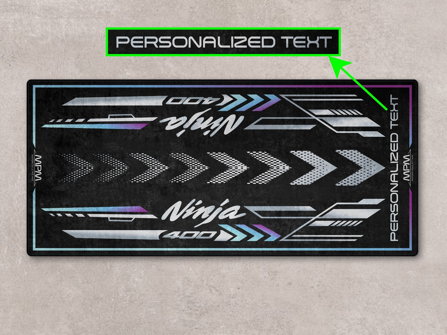 Designed Pit Mat for Kawasaki Ninja 400 Motorcycle - MM7386 - Howling Moto