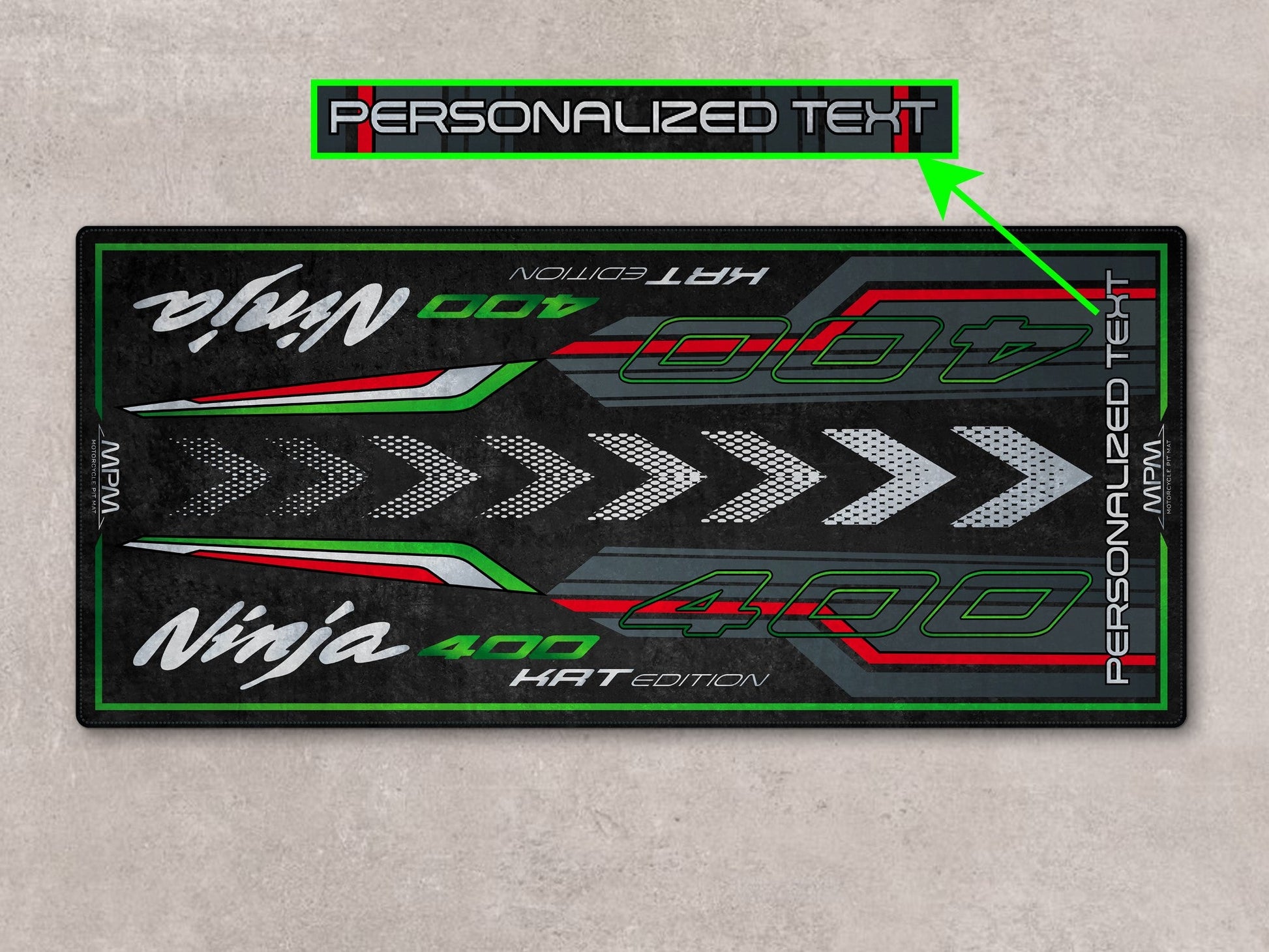 Designed Pit Mat for Kawasaki Ninja 400 KRT Edition Motorcycle - MM7387 - Howling Moto