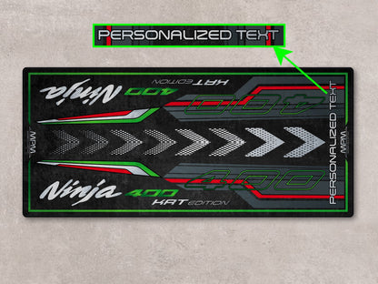 Designed Pit Mat for Kawasaki Ninja 400 KRT Edition Motorcycle - MM7387 - Howling Moto