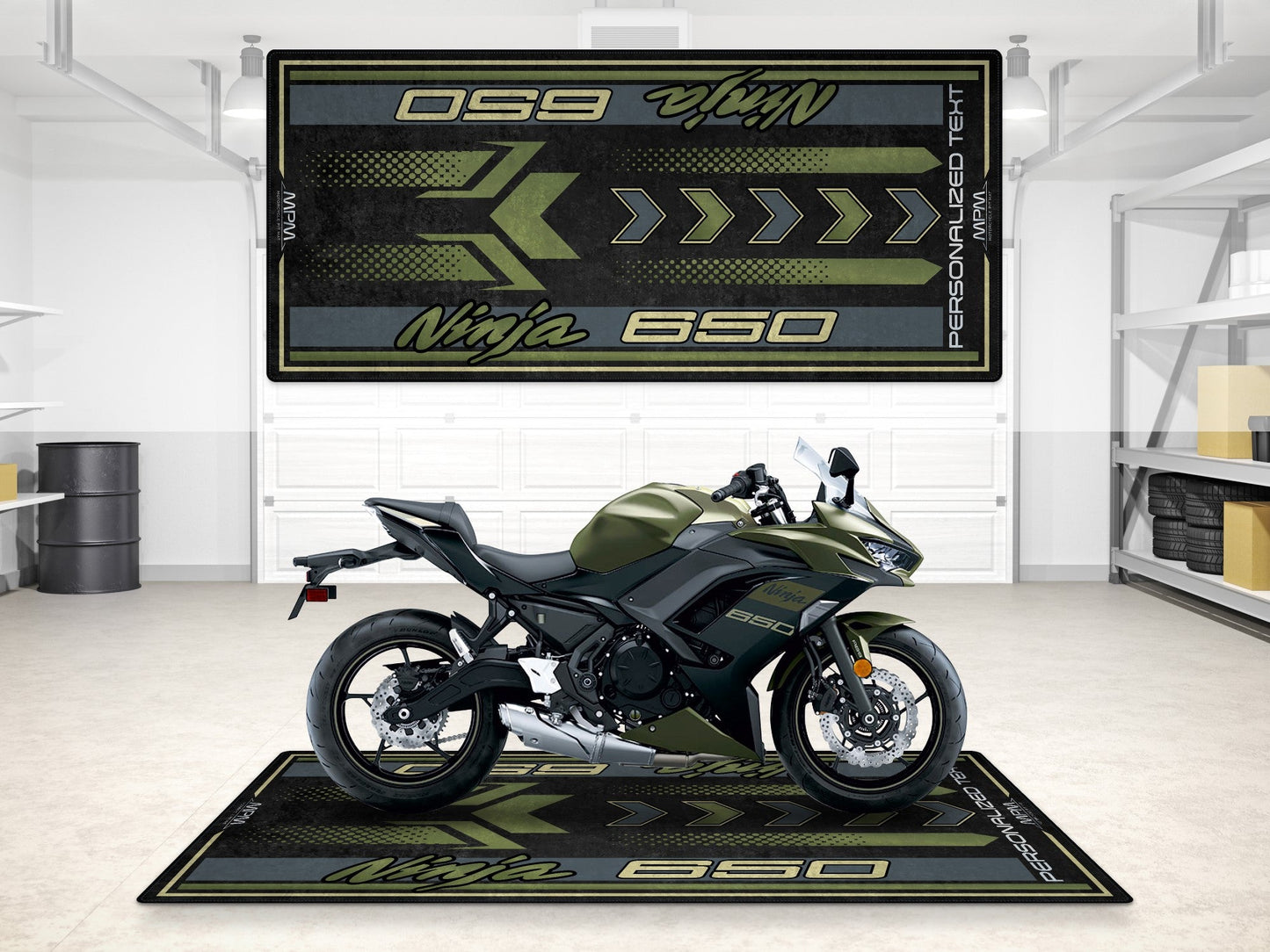 MPM Motorcycle Mat for Kawasaki Ninja 650 - MM7388 - Howling Moto
