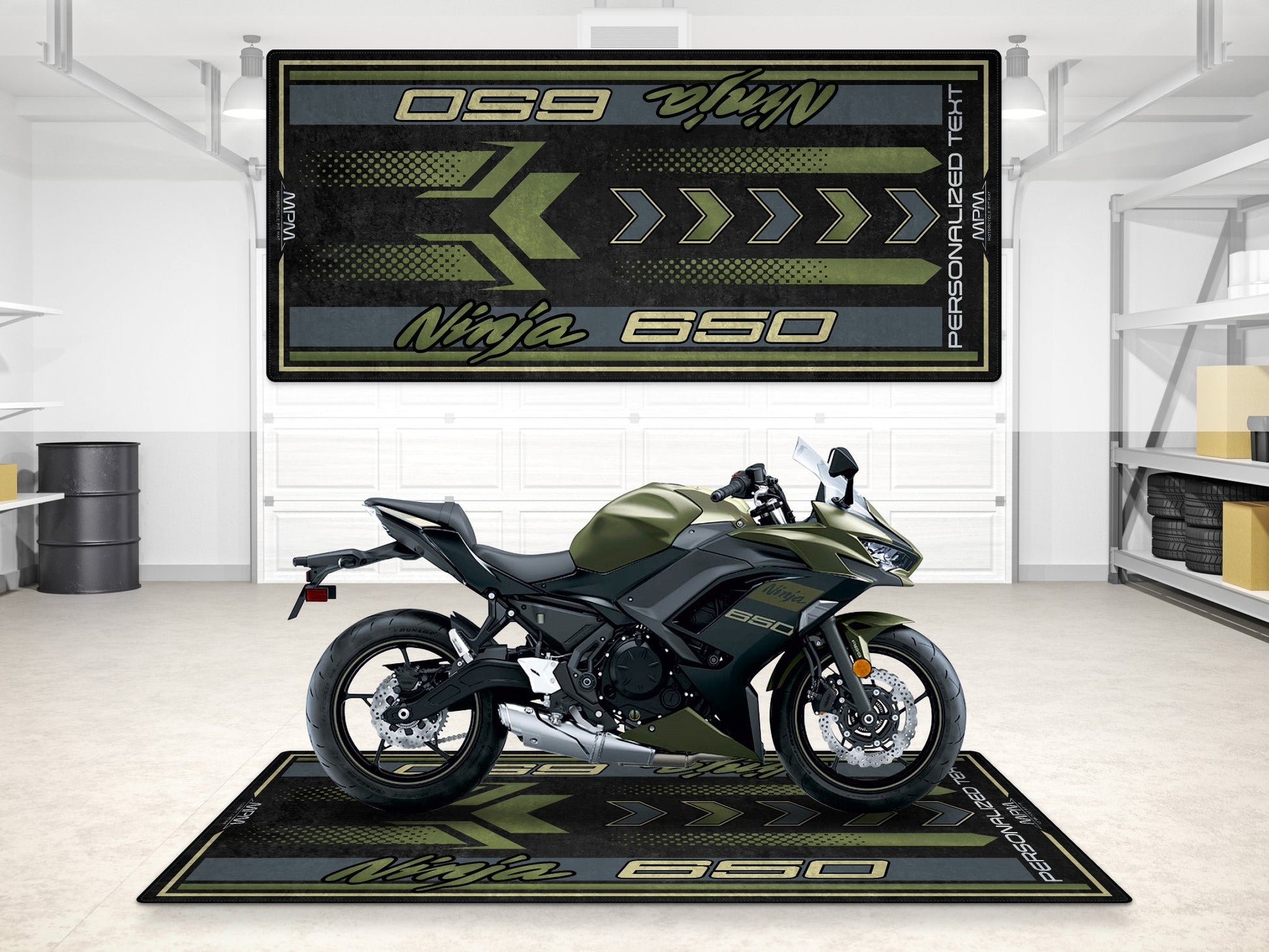 MPM Motorcycle Mat for Kawasaki Ninja 650 - MM7388 - Howling Moto
