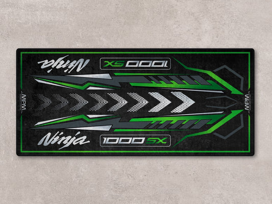 Designed Pit Mat for Kawasaki 1000SX Motorcycle - MM7390 - Howling Moto