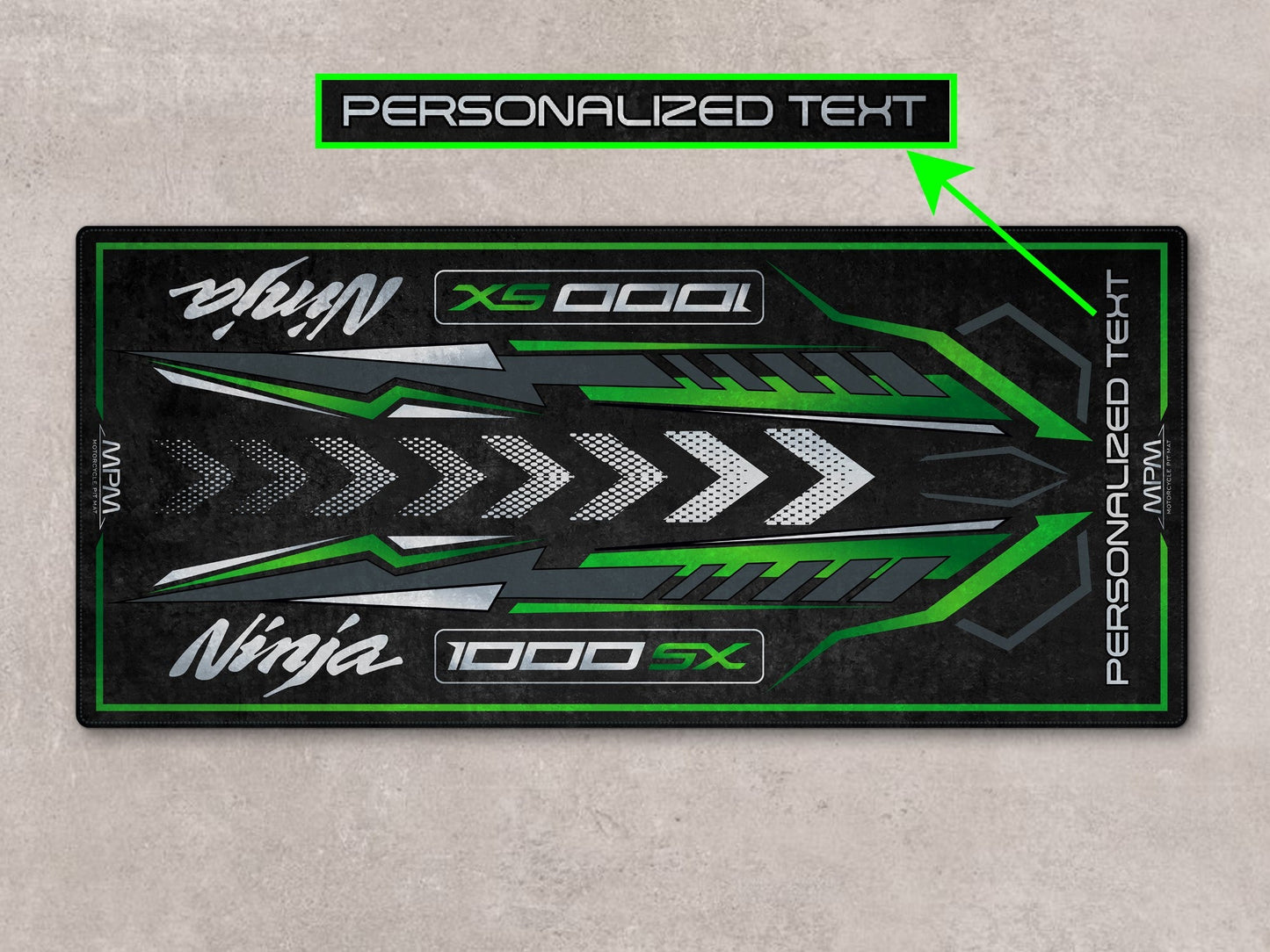 Designed Pit Mat for Kawasaki 1000SX Motorcycle - MM7390 - Howling Moto