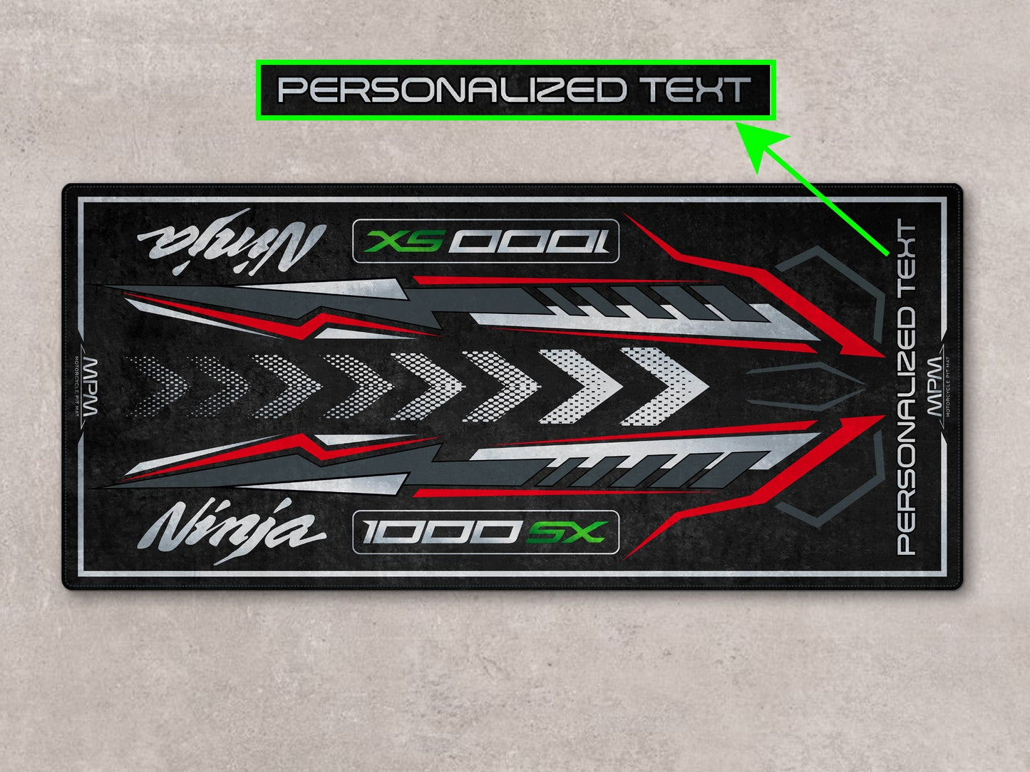 Designed Pit Mat for Kawasaki 1000SX Motorcycle - MM7390 - Howling Moto