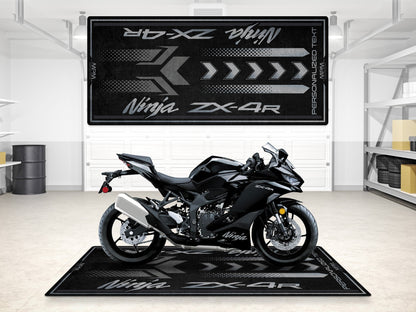 Designed Pit Mat for Kawasaki Ninja ZX-4R Motorcycle - MM7391 - Howling Moto