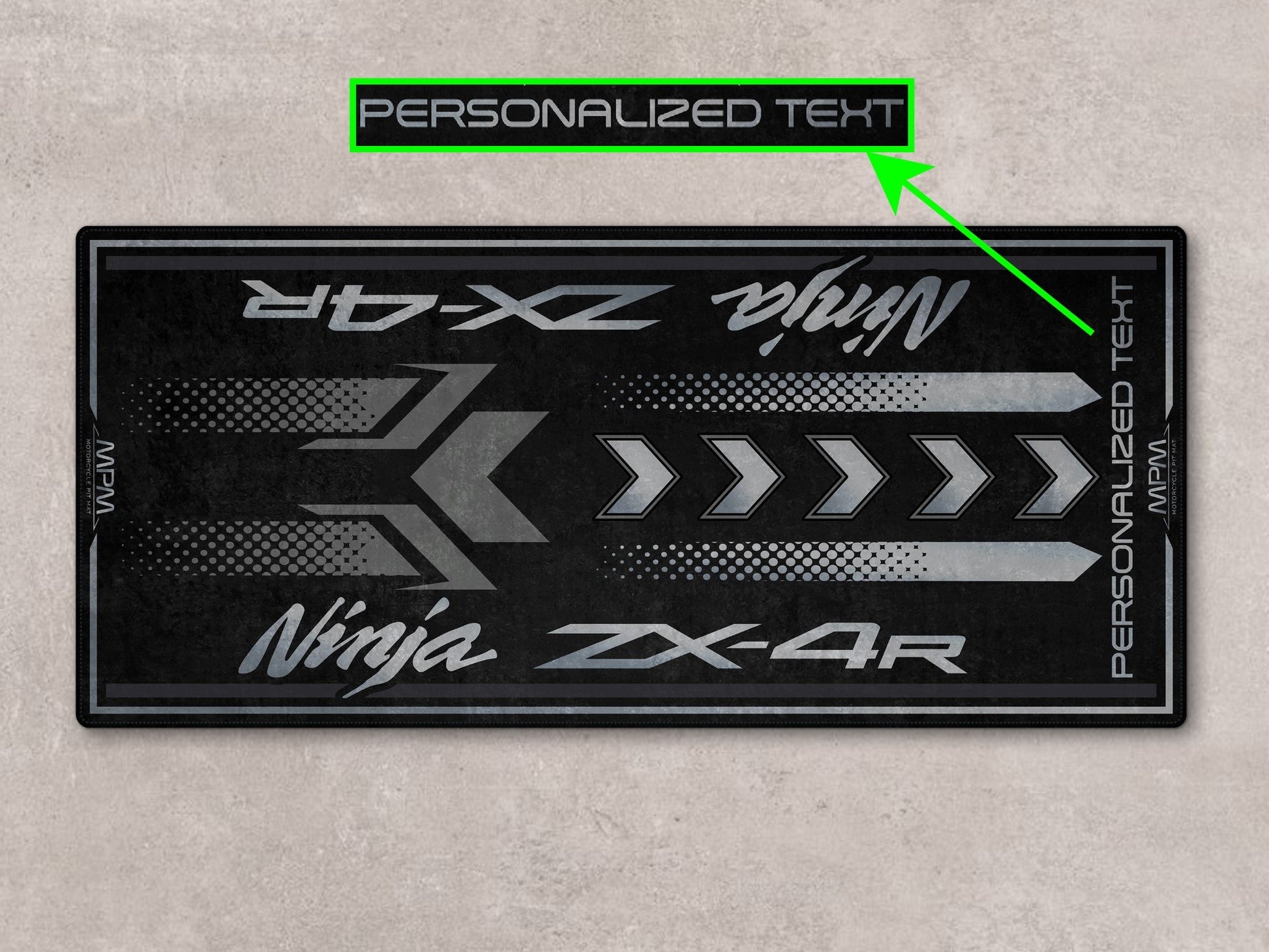 Designed Pit Mat for Kawasaki Ninja ZX-4R Motorcycle - MM7391 - Howling Moto