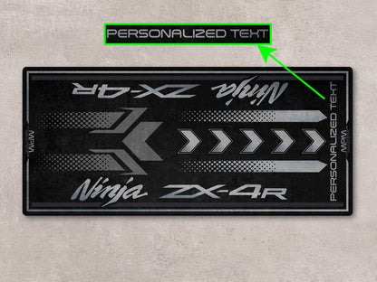 Designed Pit Mat for Kawasaki Ninja ZX-4R Motorcycle - MM7391 - Howling Moto