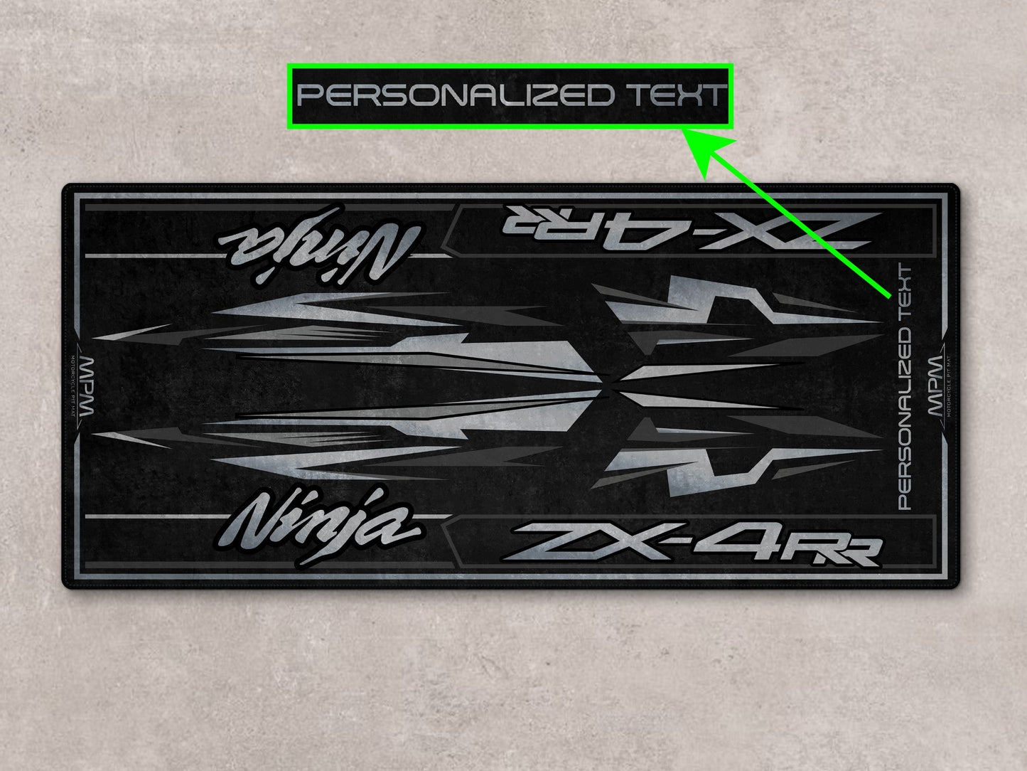 Designed Pit Mat for Kawasaki Ninja ZX-4RR Motorcycle - MM7392 - Howling Moto