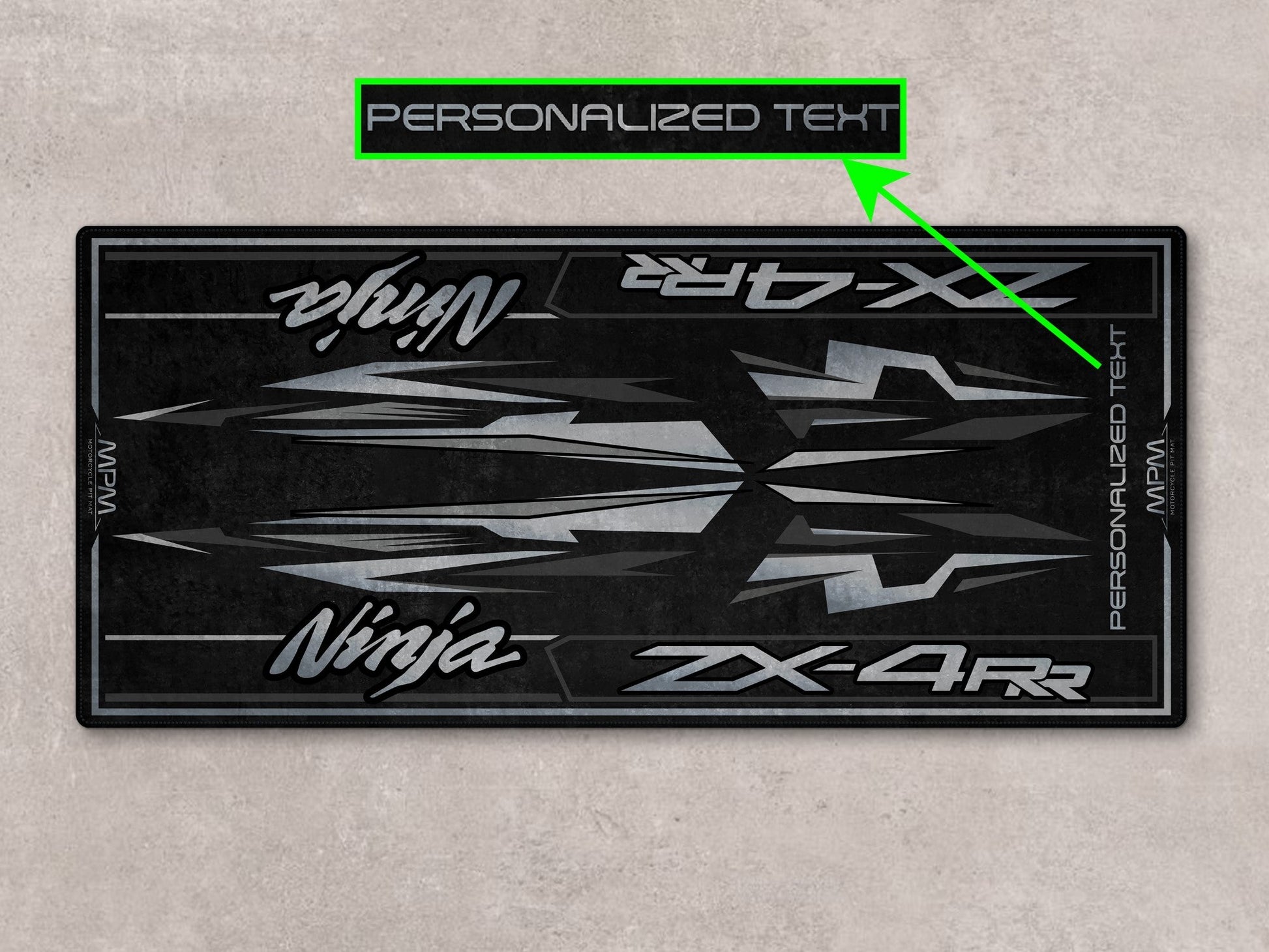Designed Pit Mat for Kawasaki Ninja ZX-4RR Motorcycle - MM7392 - Howling Moto