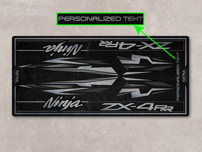 Designed Pit Mat for Kawasaki Ninja ZX-4RR Motorcycle - MM7392 - Howling Moto