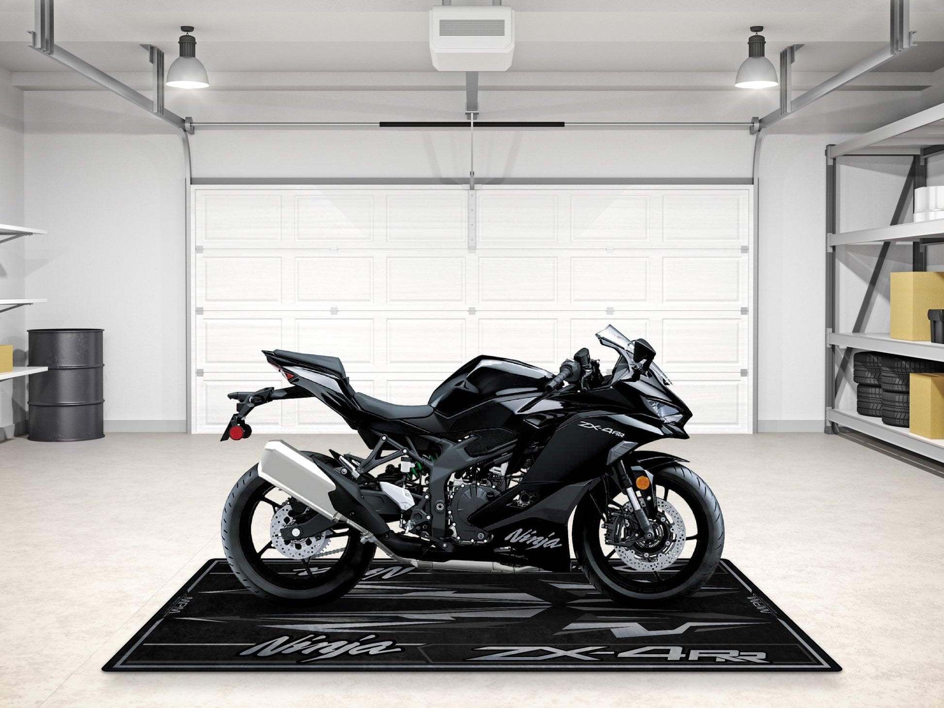 Designed Pit Mat for Kawasaki Ninja ZX-4RR Motorcycle - MM7392 - Howling Moto