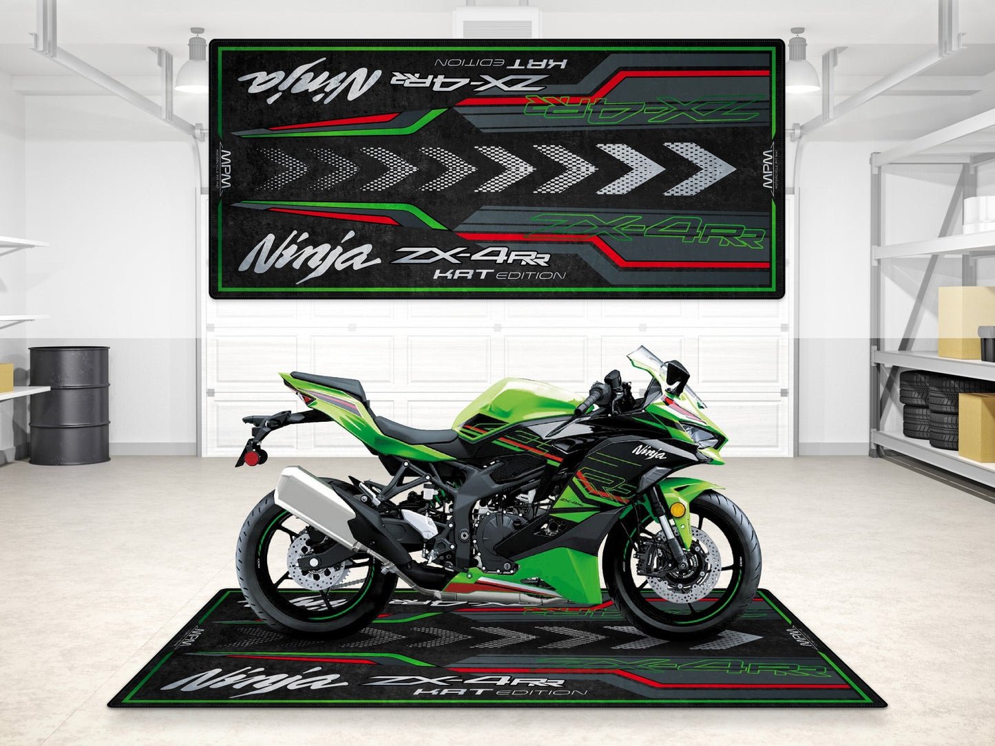 MPM Motorcycle Mat for Kawasaki Ninja ZX-4RR KRT Edition - MM7393 - Howling Moto