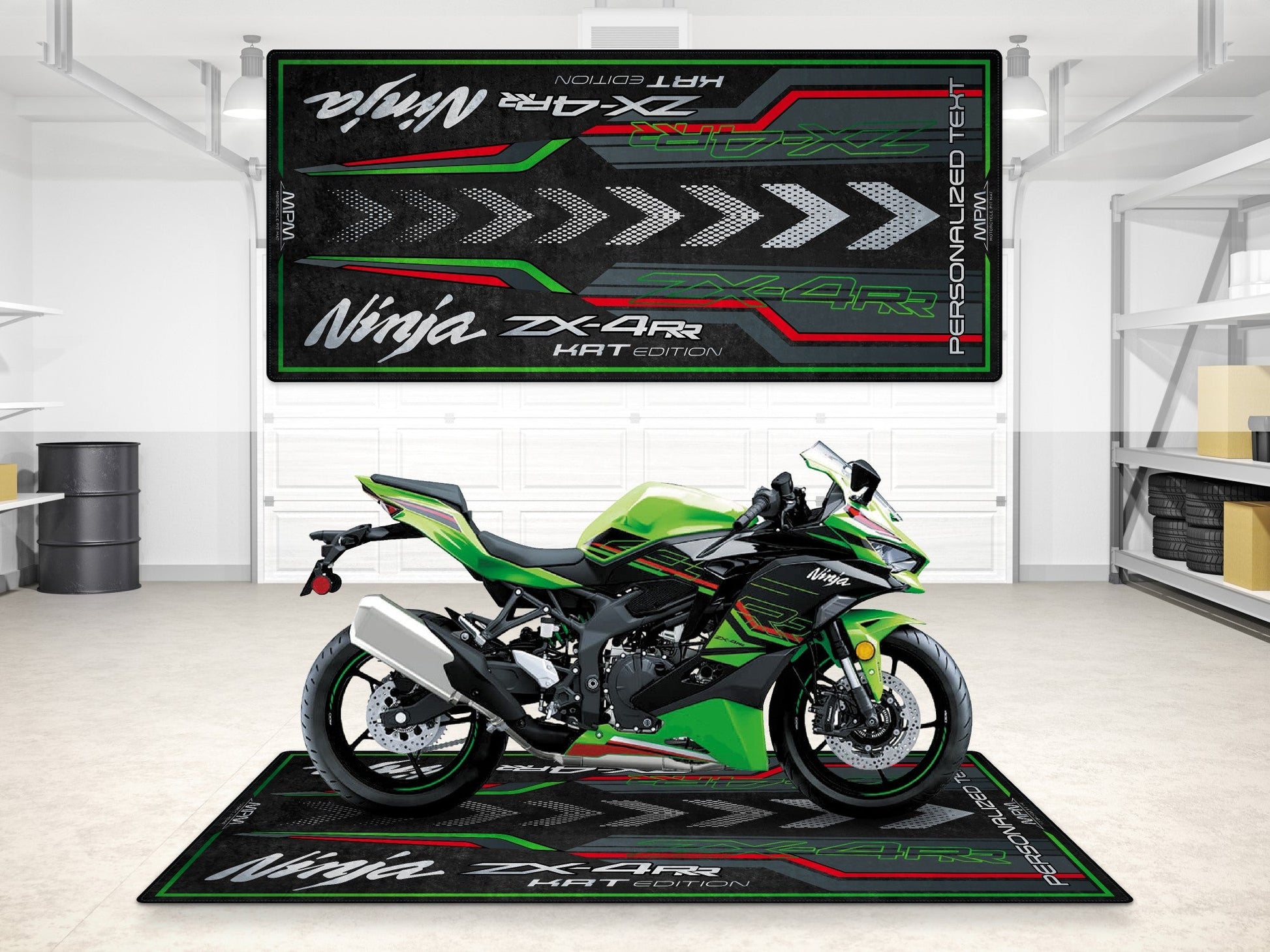 MPM Motorcycle Mat for Kawasaki Ninja ZX-4RR KRT Edition - MM7393 - Howling Moto