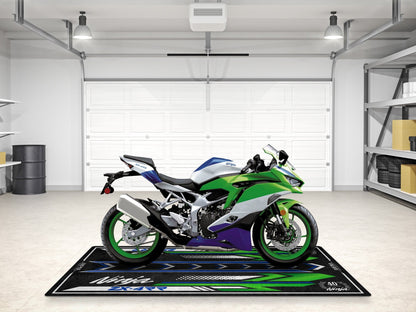 MPM Motorcycle Mat for Kawasaki Ninja ZX-4RR 40th Anniversary - MM7394 - Howling Moto