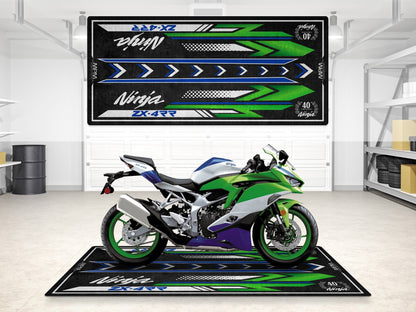 MPM Motorcycle Mat for Kawasaki Ninja ZX-4RR 40th Anniversary - MM7394 - Howling Moto