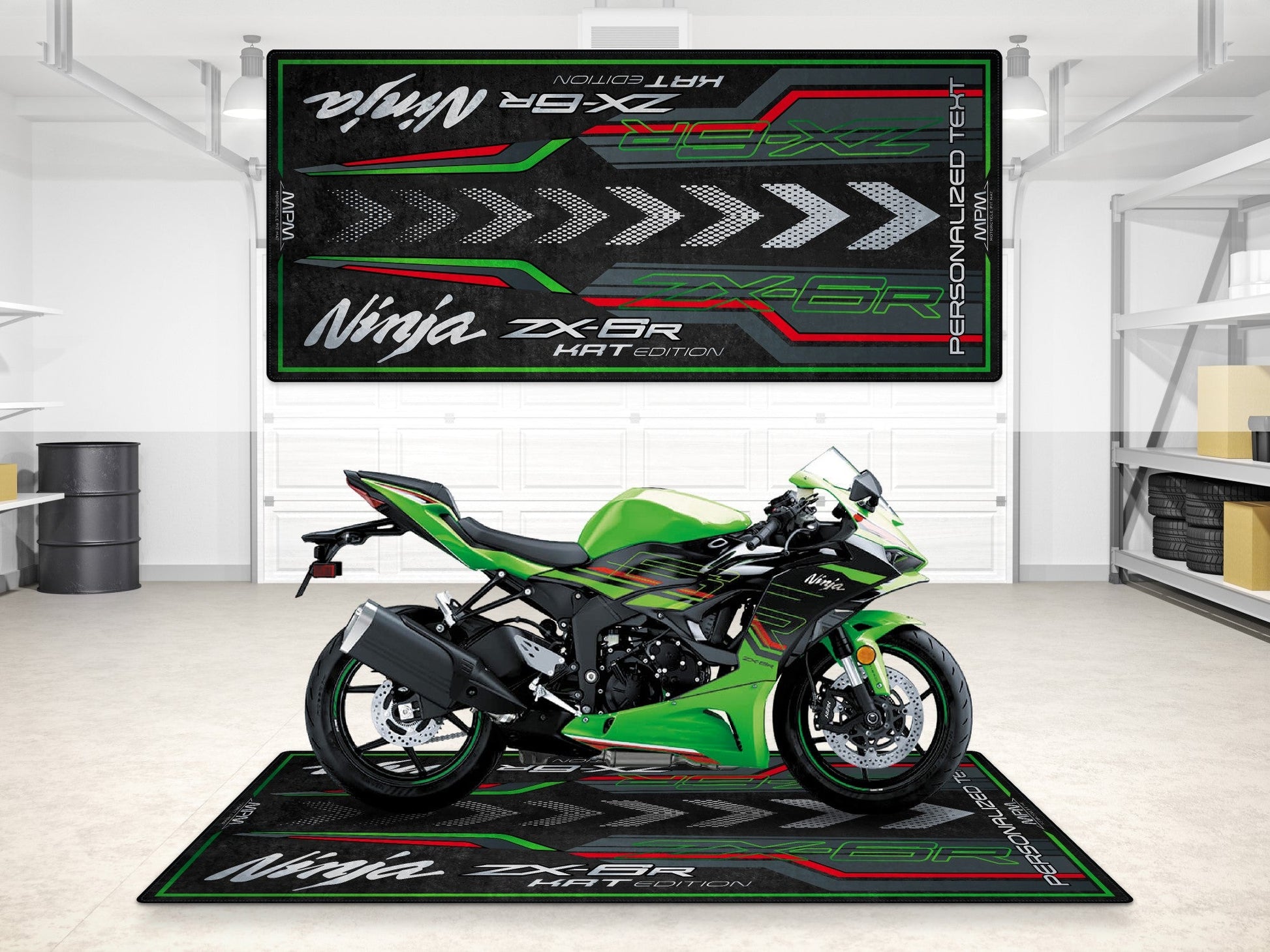 MPM Motorcycle Mat for Kawasaki Ninja ZX-6R KRT Edition - MM7396 - Howling Moto