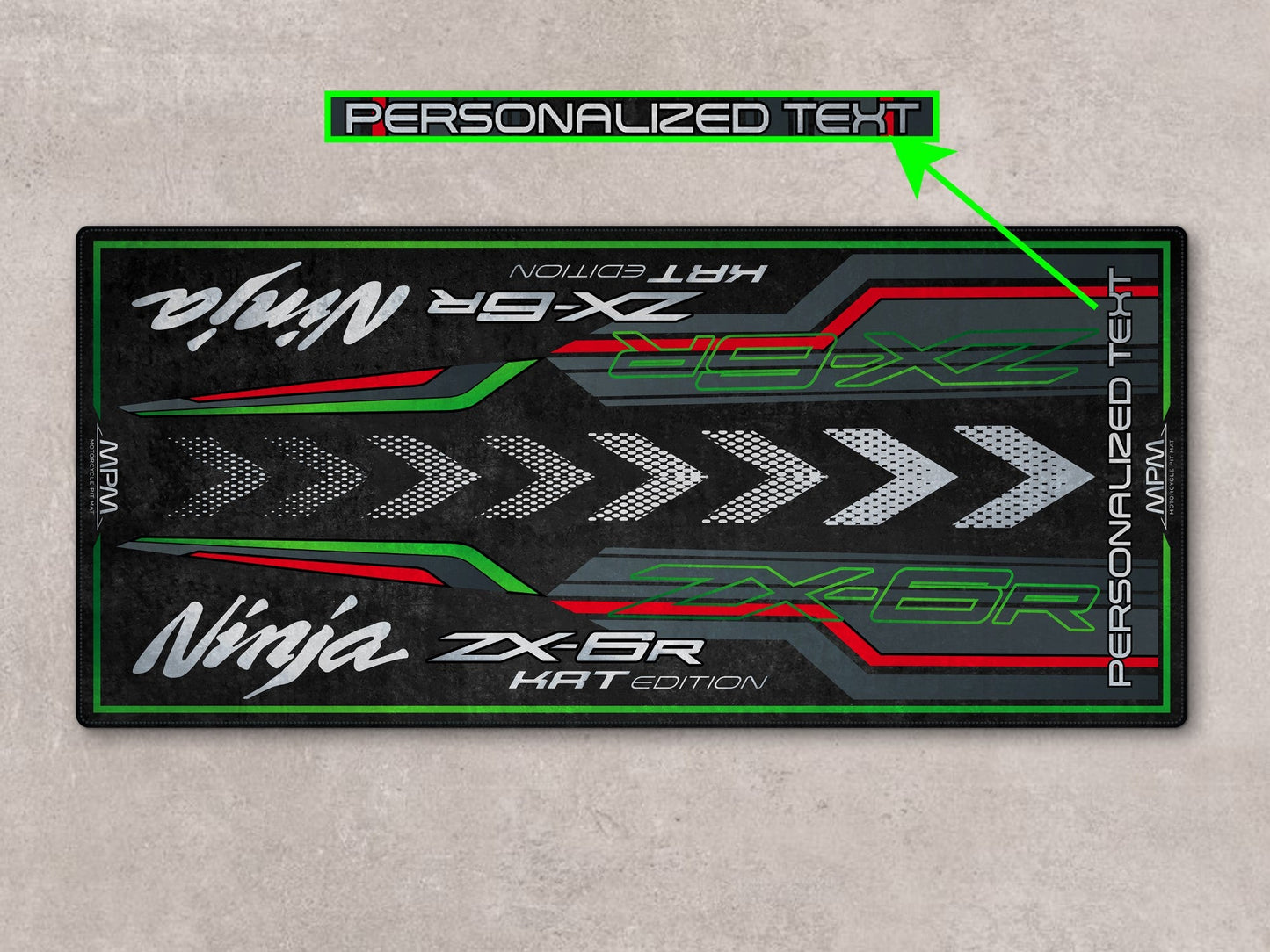 MPM Motorcycle Mat for Kawasaki Ninja ZX-6R KRT Edition - MM7396 - Howling Moto