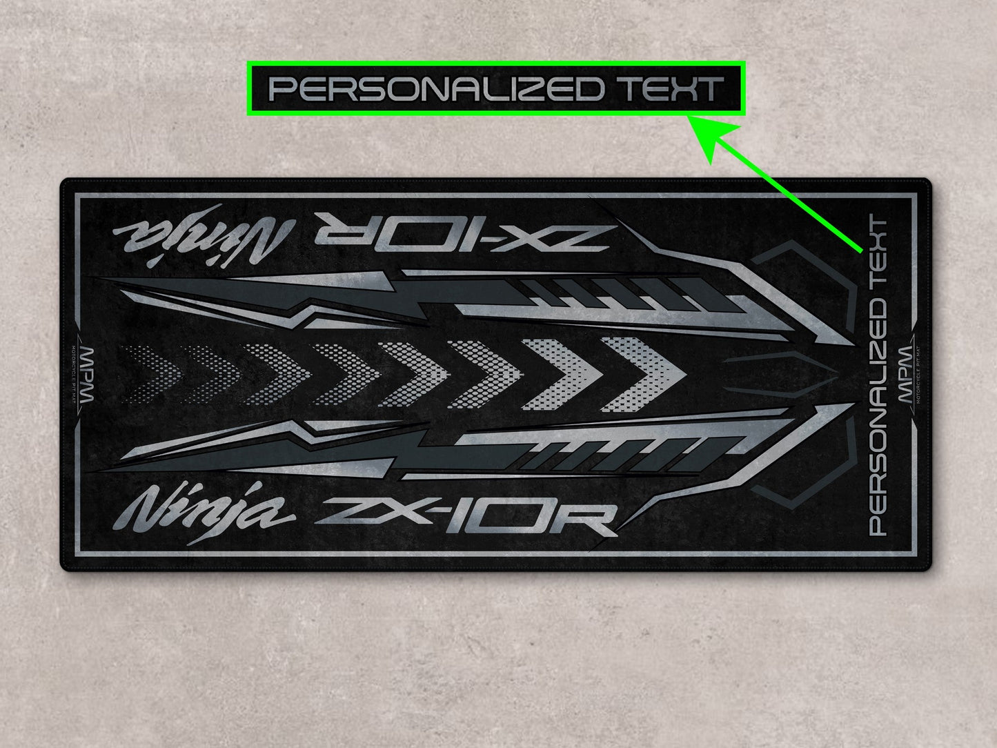 Designed Pit Mat for Kawasaki Ninja ZX-10R 2024 Motorcycle - MM7398 - Howling Moto